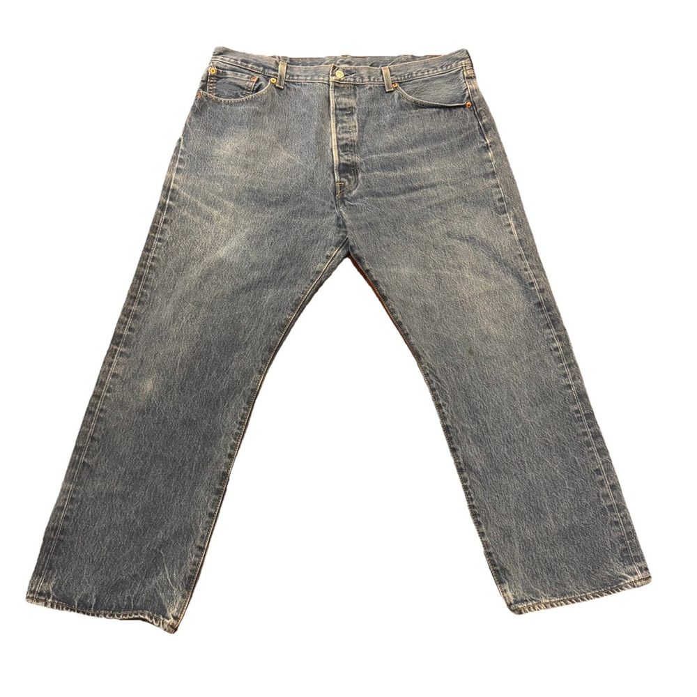 Vintage Levi's 501 Straight Jeans Men's 42W 27L Button Fly Made In Mexico
